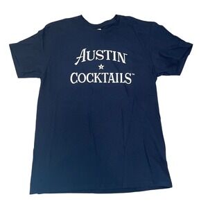 Austin Cocktails Graphic Tee Crew Neck Short Sleeve T-Shirt Men's‎ Size Medium